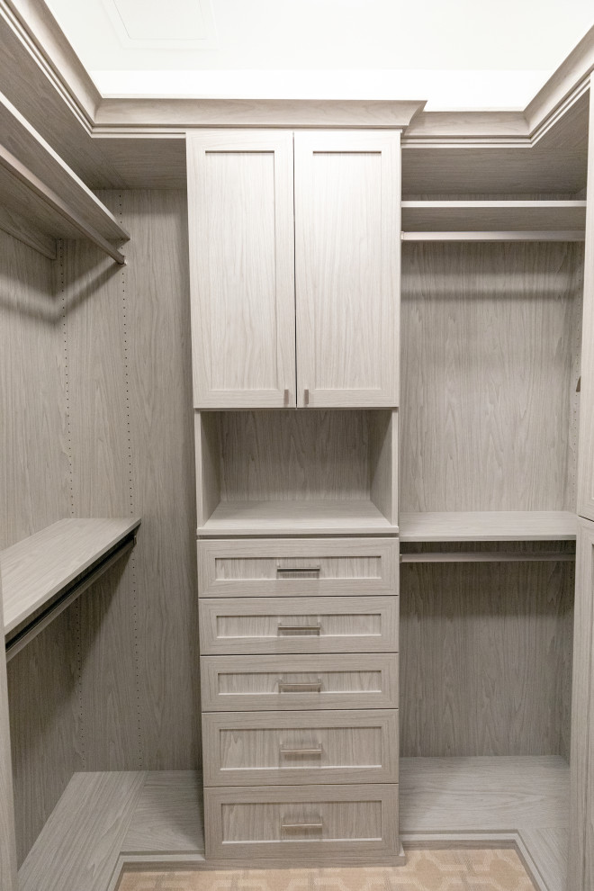 Example of a transitional home design design in Chicago