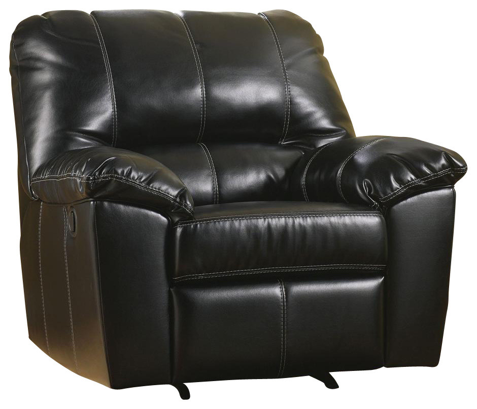 Rocker Recliner in Black - Durant Collection (w Power)