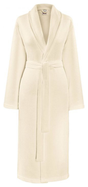 Magic Ecru Waffle Long Bathrobe XL - Bathrobes - by Togas | Houzz