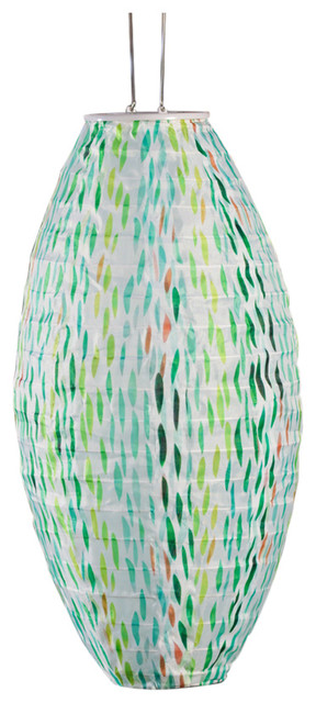 Soji Solar Lantern Brush Strokes Pod Contemporary Outdoor