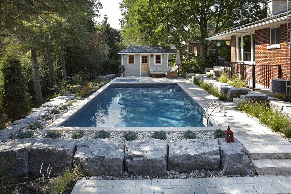 Inspiration for a contemporary pool in Toronto.