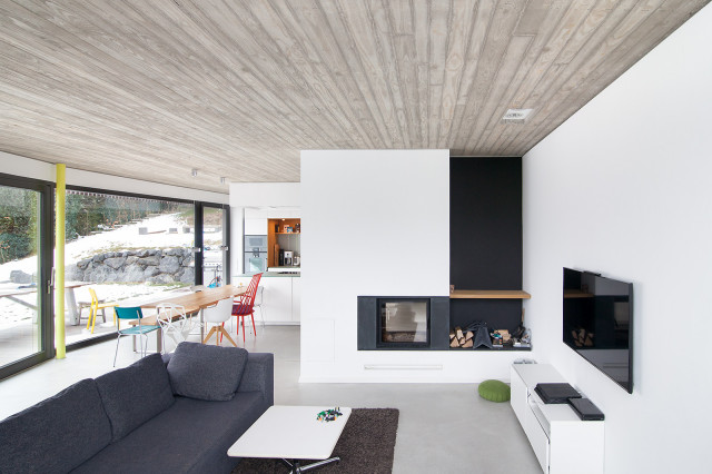 Wohnhaus D - Wohnbereich contemporary-living-room