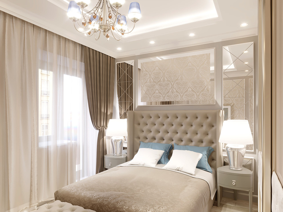 Дизайн проект: спальня в классическом стиле, г. Владивосток