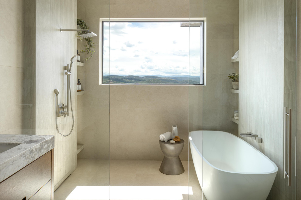 Bathroom - huge contemporary bathroom idea in Salt Lake City
