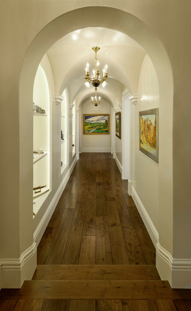 This is an example of a mediterranean hallway in Santa Barbara.