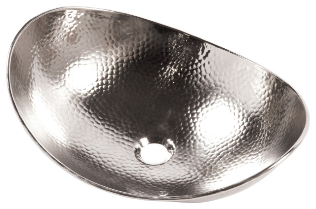 Confucius 19" Vessel Bathroom Sink in Nickel