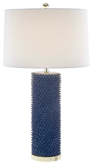 Resin Spiked Table Lamp Navy Blue 31, Navy Blue Table Lamp