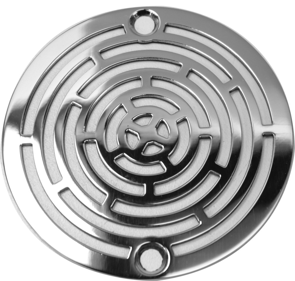 Shower Drain Cover, 3.25 Inch Round, Geometric Maze, 3.25