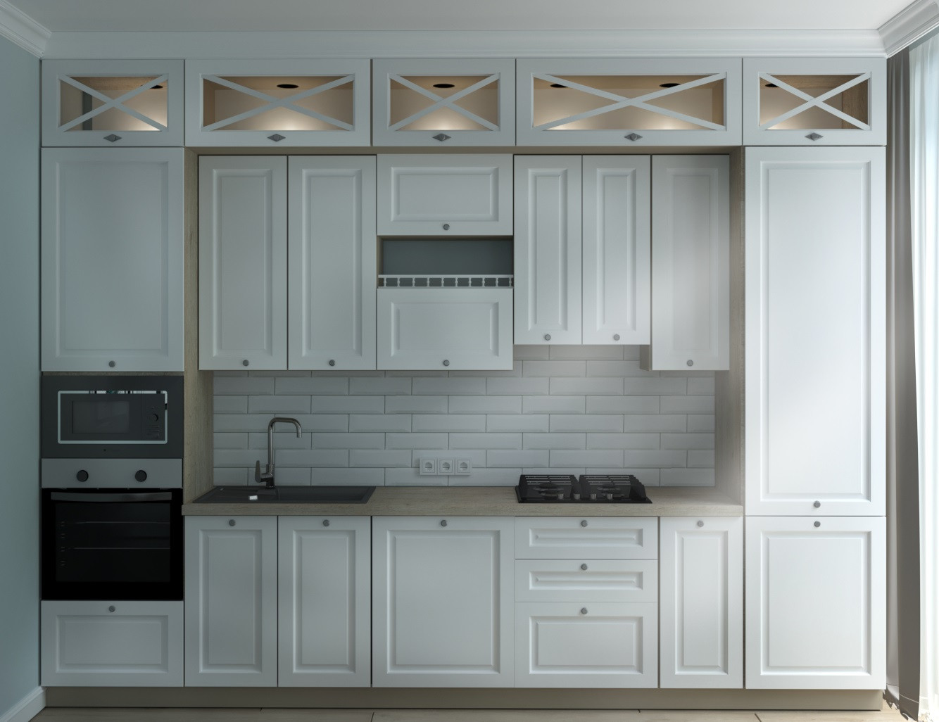 Небольшой частный дом в стиле неоклассика