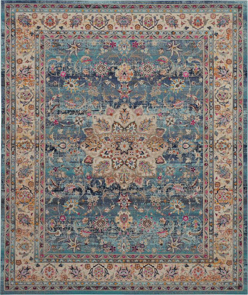 Nourison Vintage Kashan Area Rug, 6' Round Contemporary Area Rugs