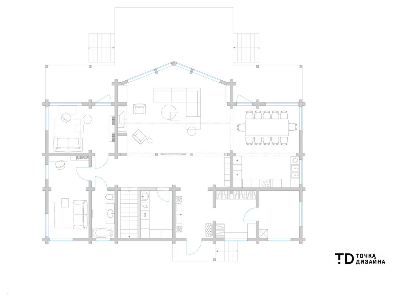 Темный лес: загородный дом в Подмосковье