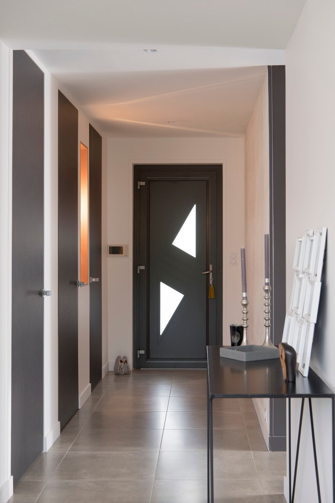 Design ideas for a contemporary entryway in Lyon.