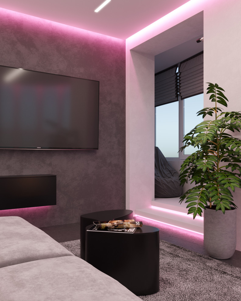 Квартира для молодого человека с разными вариантами освещения