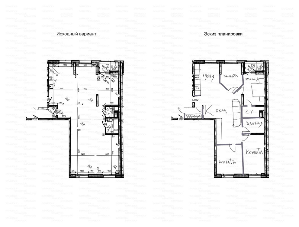 Идеи перепланировки для многокомнатных квартир