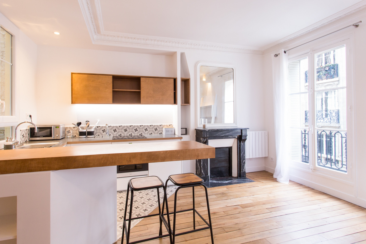 Rénovation complète d'un appartement dans un esprit moderne