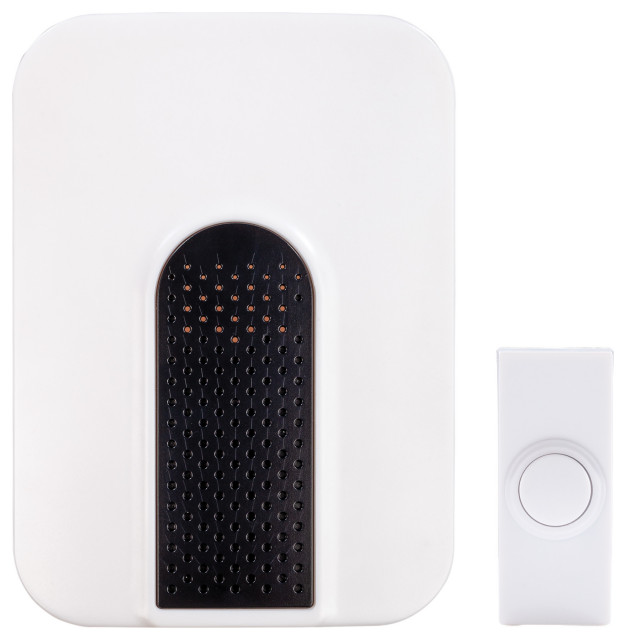 Heath Zenith SL730703 3"W PlugIn Door Chime and Unlighted Push