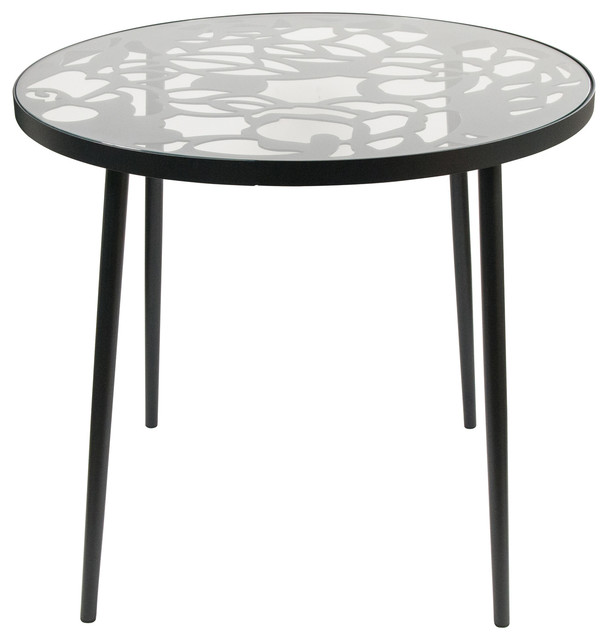 Outdoor Pub And Bistro Tables, Round Glass Pub Table
