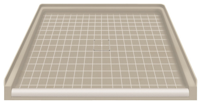39.5"x37.75" Solid Surface Barrier-Free Shower Base, Sand