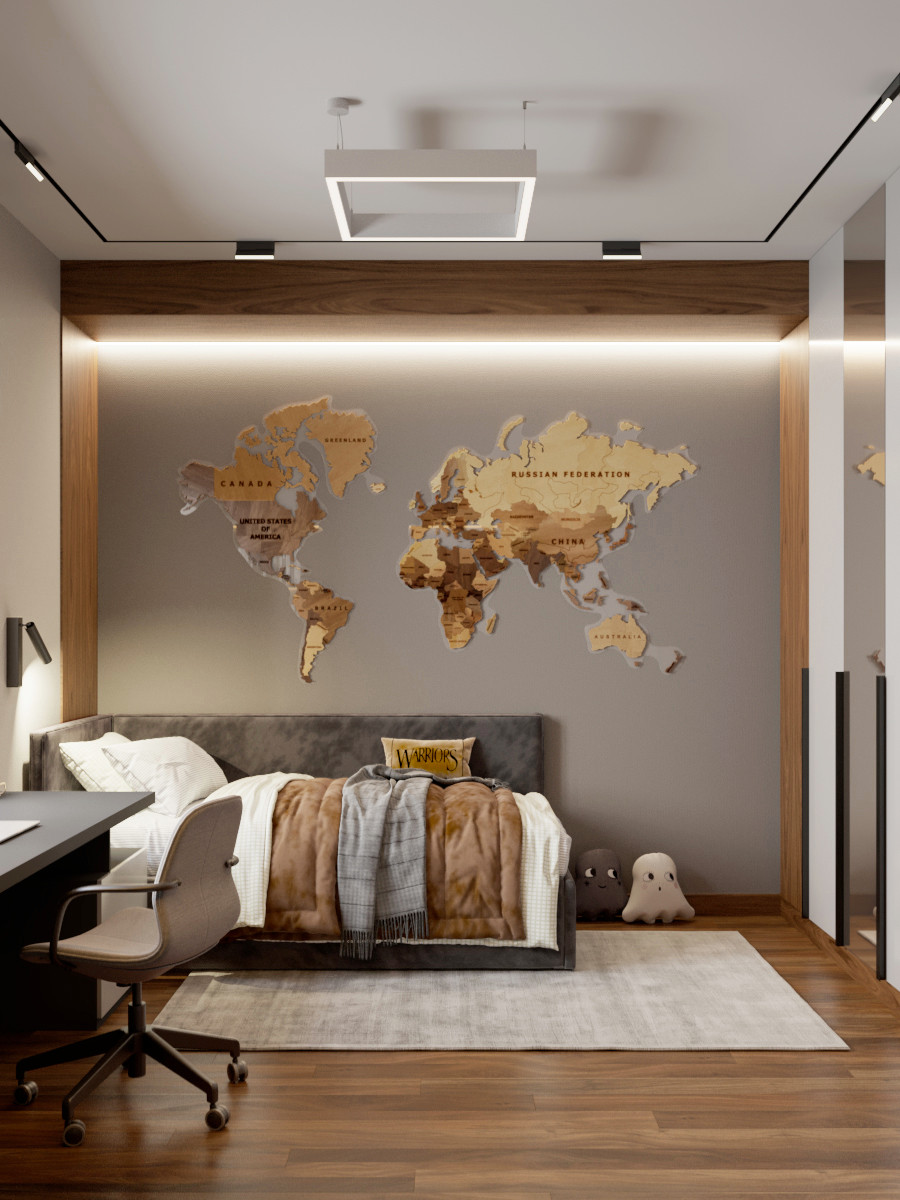 Современная городская квартира с панорамным остеклением в стиле ар-деко