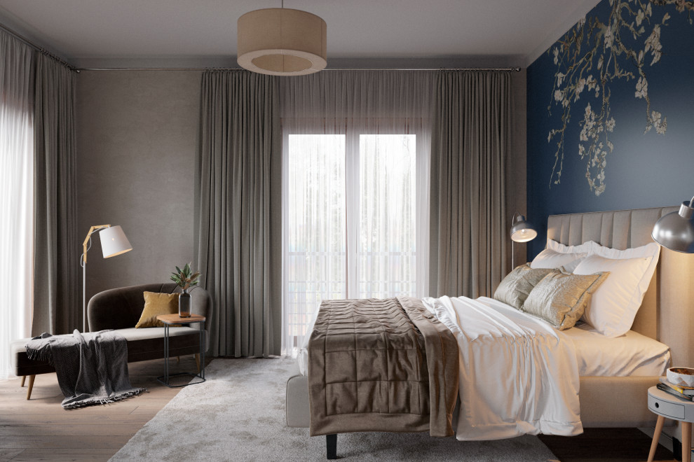 Спальня с библиотекой