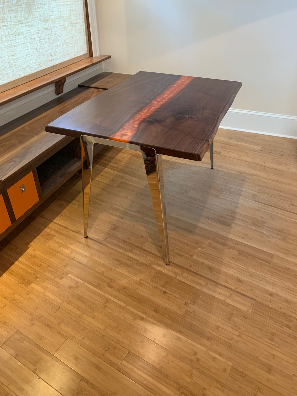 Live Edge Wood and Acrylic Custom Table