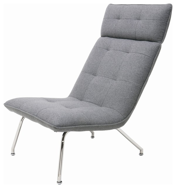 Mason Modern Lounge Chair by Nuevo Living, Light Grey