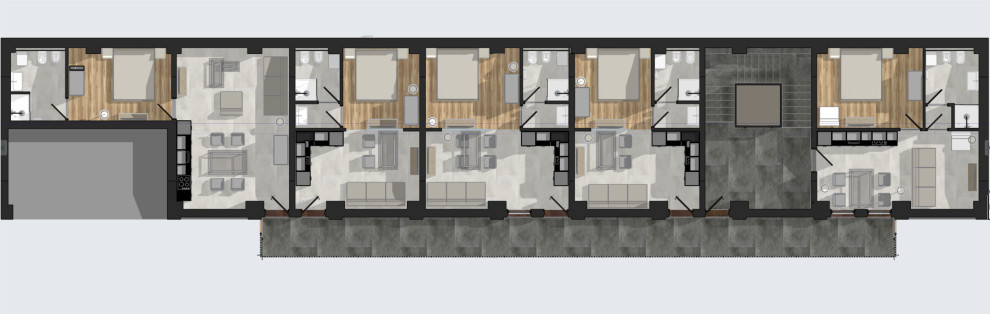 Il progetto di affitto a breve termine di un appartamento commerciale di lusso.