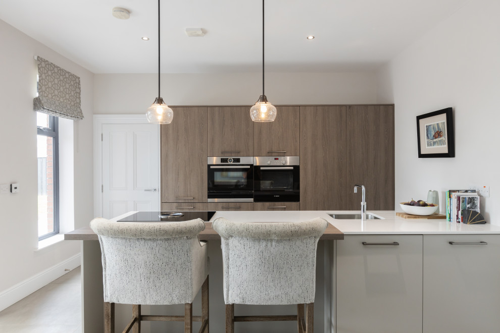 Contemporary kitchen in Belfast.