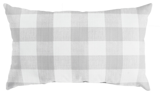 grey buffalo check pillows