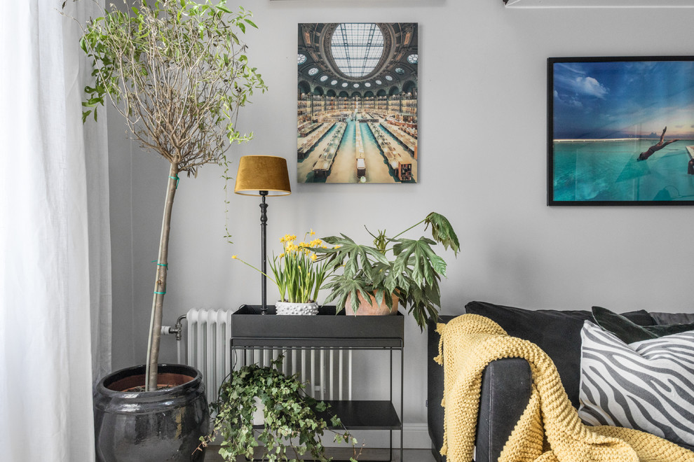 Bild på ett minimalistiskt vardagsrum