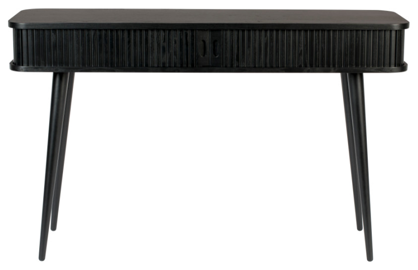 Black Wooden Console Table Zuiver Barbier Midcentury Console