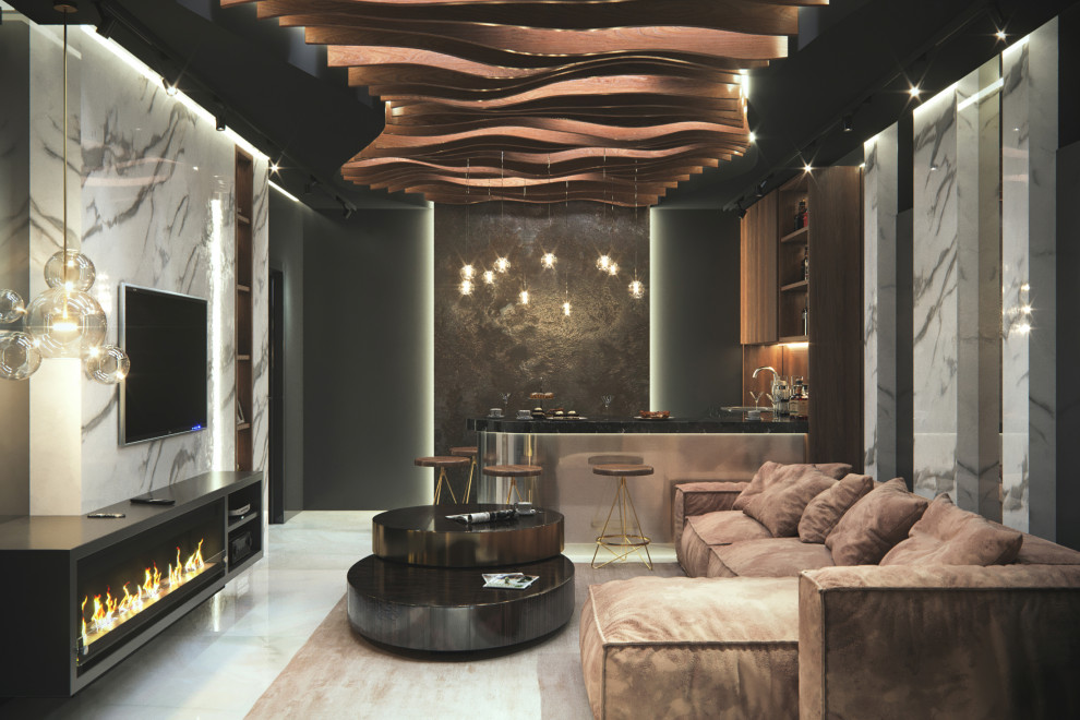 Лаунж и спортзал в частном доме