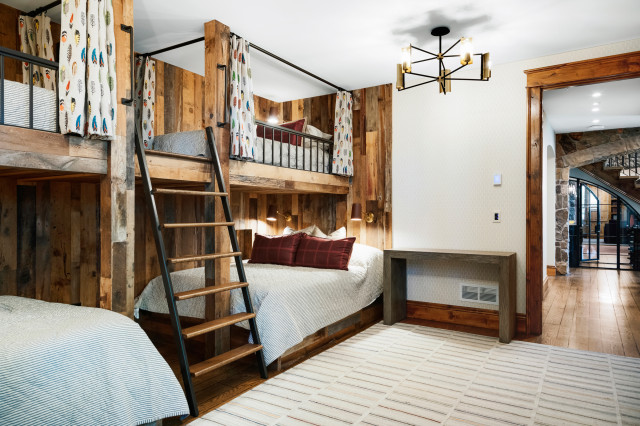Orono Lakeside Luxury Living rustic-bedroom