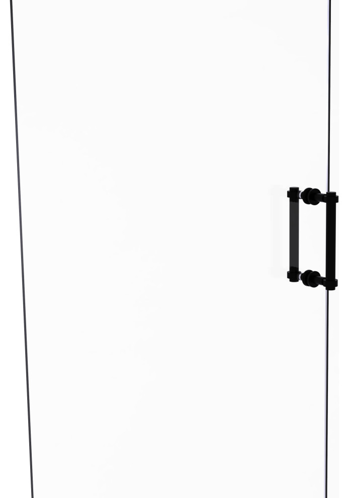 Allied Brass Contemporary 8" Back to Back Shower Door Pull, Matte Black