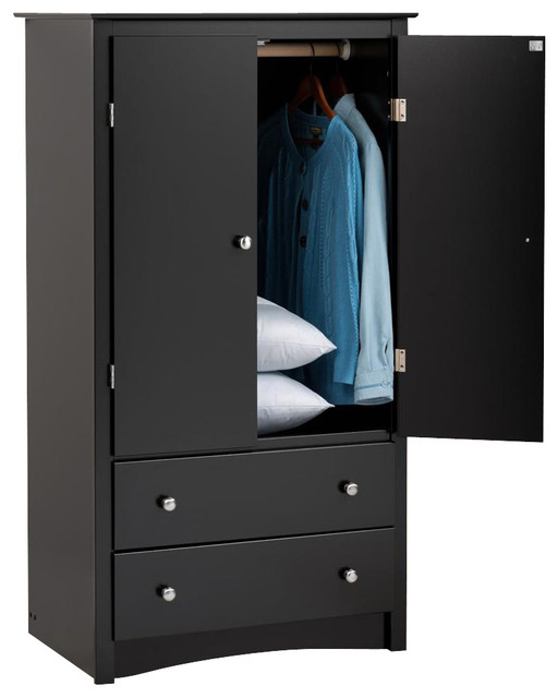 2Door Armoire Contemporary Armoires And Wardrobes by ShopLadder