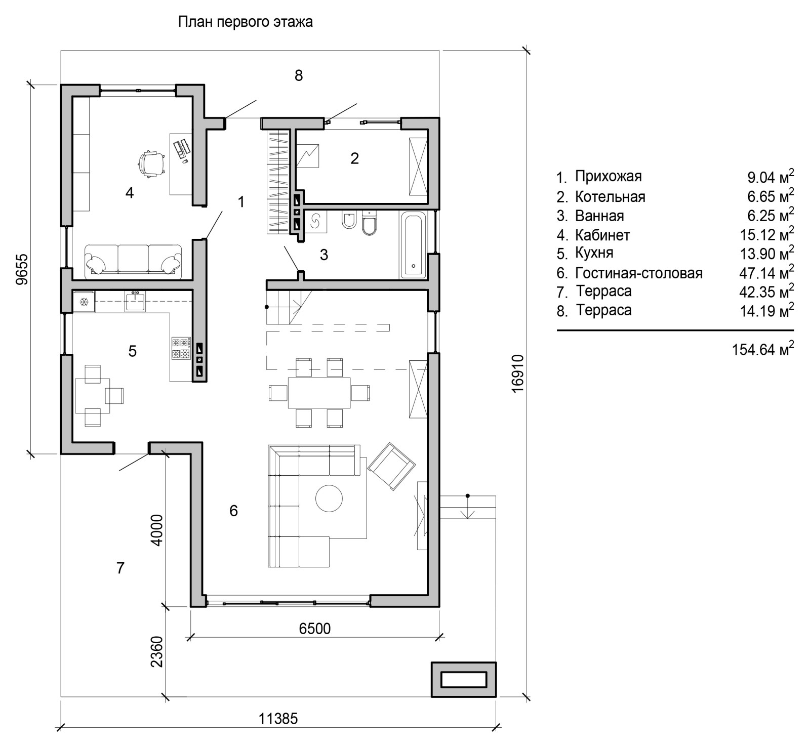 План 1 этажа