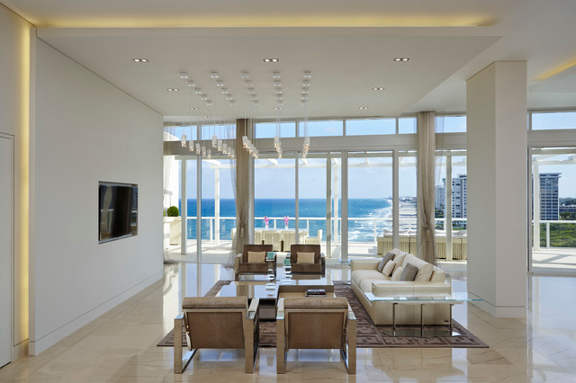 Shore Penthouse - 1000 Ocean contemporary-vardagsrum