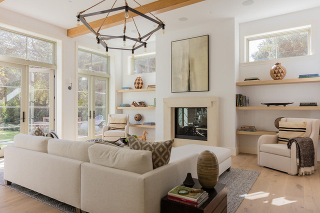 Rustic Canyon Estate country-living-room