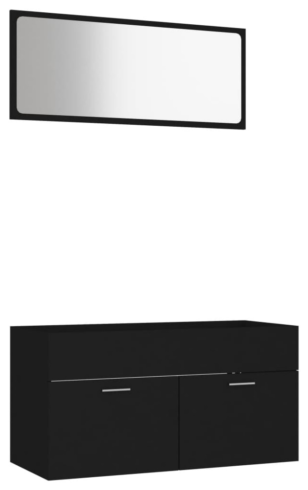 vidaXL 2 Piece Bathroom Furniture Set White and Sonoma Oak Engineered