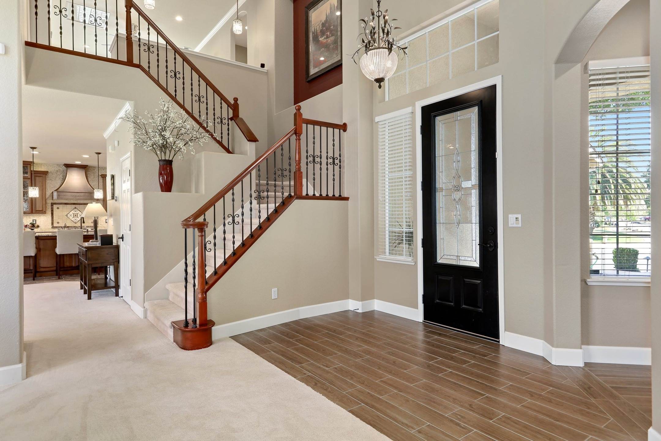 OPEN CONCEPT SHOWCASES THE UPDATED STAIRWELL, ENTRY & KITCHEN