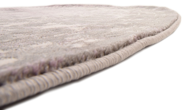 Unique Loom New Classical Olwen Light Blue 4' 0 X 4' 0 Round Rug-276642