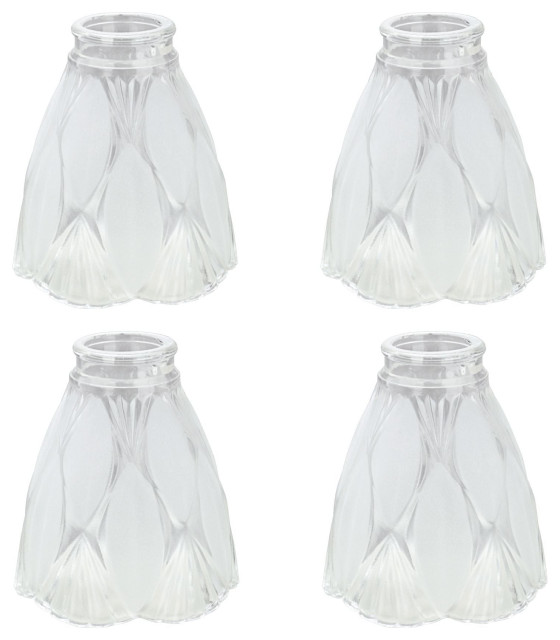 23125-4 Replacement Clear & Sandblasted Ceiling Fan Glsss Shade, 4 Pack Prvw Vr~189304855