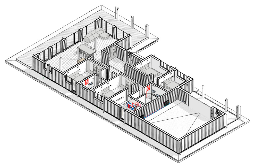 Объемный план 1 этажа