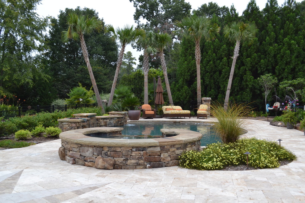 This is an example of an eclectic pool in Charlotte.