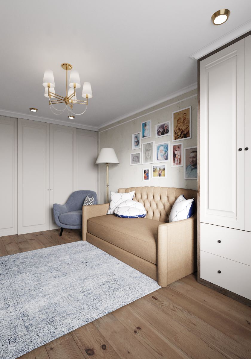 Однокомнатная квартира  34 м2