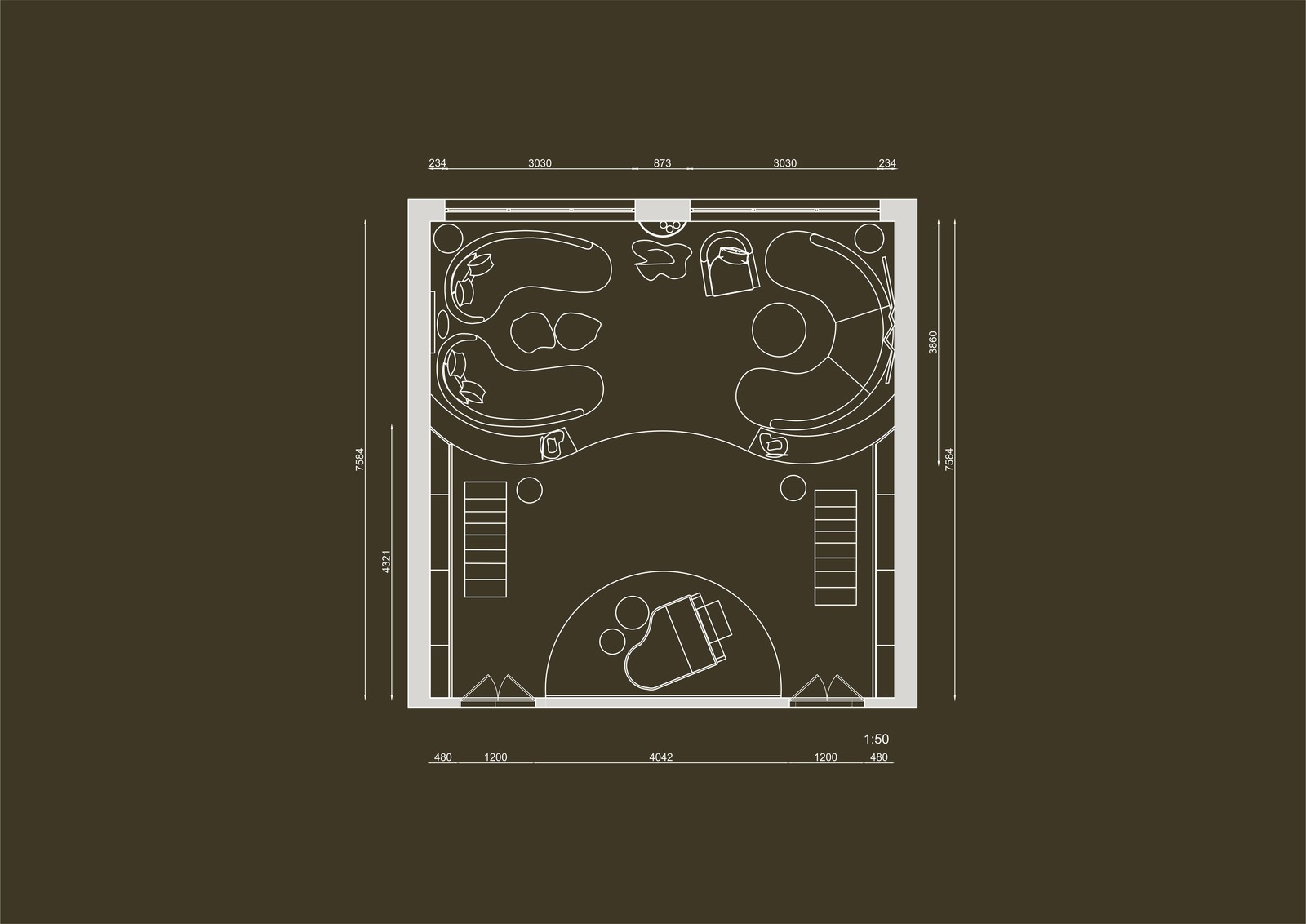 Дизайн-проект гостиной комнаты