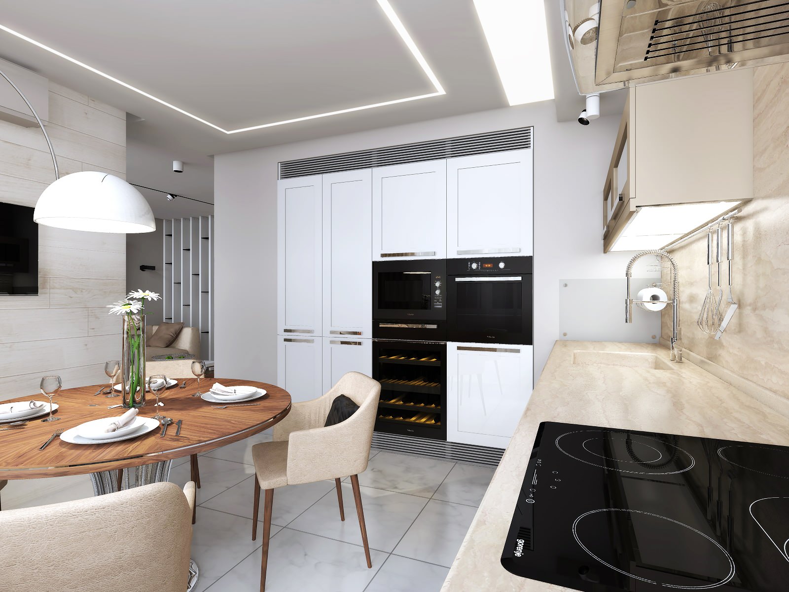 Кухня-гостиная в современном стиле