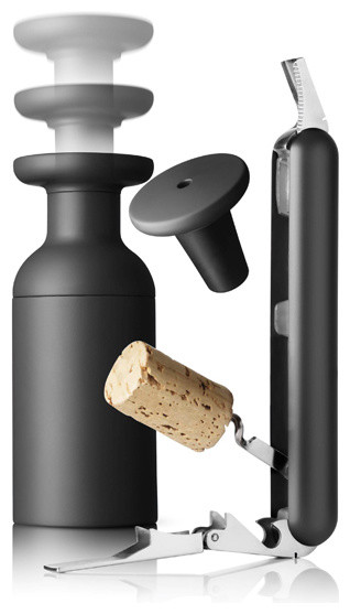 Norm Waiter's Corkscrew + Pump Set, Carbon