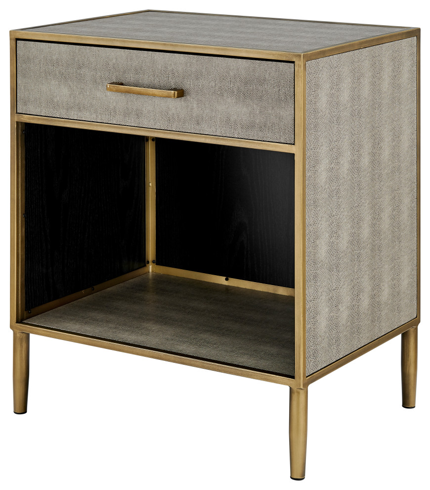 Arista Faux Shagreen Side/ End Table