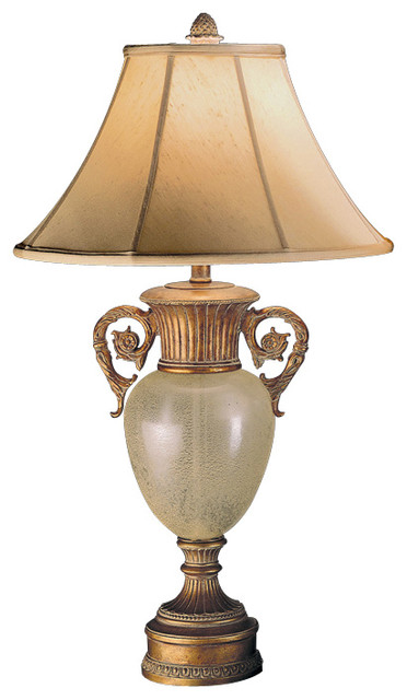 Verona 1 Light Standard Bulb Table Lamp in Veronese Gold